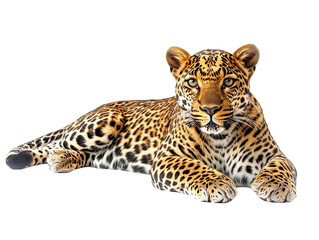 Aufkleber - lying leopard isolated on transparent background
