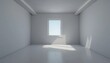 © Pavel Lysenko - An empty room features a single window, allowing bright sunlight to fill the space, highlighting the minimalist design with clean lines and a serene atmosphere