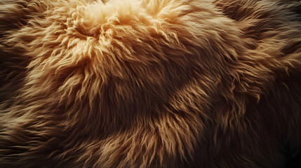 close-up of warm, brown fur with a rich, soft texture.