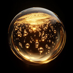 Wall Mural - glass bubbles,liquid gel sphere, molecules, skin cell, water drips,cosmetic liquid beauty product,mo