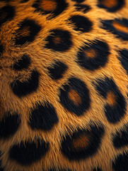 Wall Mural - Yellow and black fur pattern surface background and texture