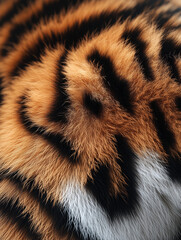 Wall Mural - Yellow and black tiger and cat fur pattern surface background and texture