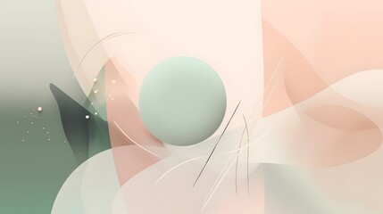 Abstract art composition digital design graphic illustration modern aesthetic soft color palette creative concept