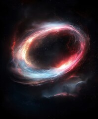 Wall Mural - Cosmic whirlpool of colors swirling in the depths of space, invoking wonder during a tranquil night of stargazing. Generative AI