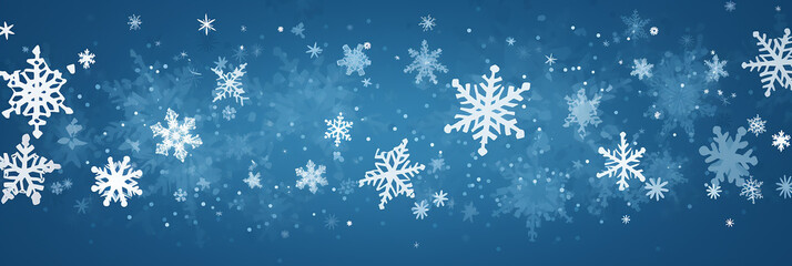 Wall Mural - winter snowflakes background
