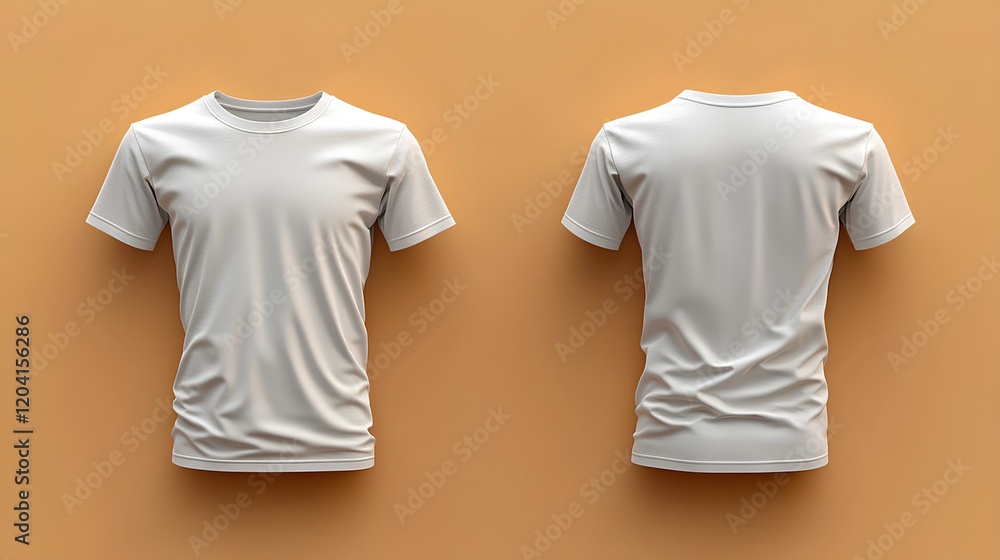 Professional white t shirt mockup template with front and back view for ...