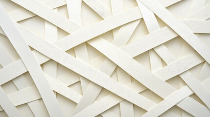 Sticker - intricate white cutout lines intersecting on a smooth paper surface