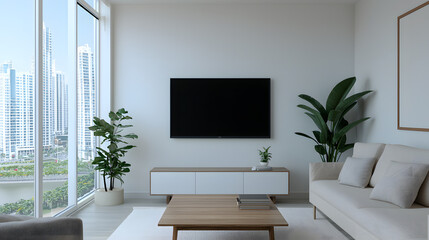  Modern living room design urban setting interior decor minimalist environment bright viewpoint contemporary concept
