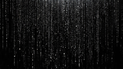 Abstract digital rain background with glowing particles