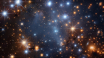 Wall Mural - Stunning Starry Night Sky, a Cosmic Tapestry of Light