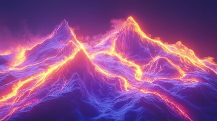 Wall Mural - dynamic abstract forms symbolizing futuristic movement in vibrant colors