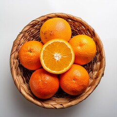 Wall Mural - basket of oranges