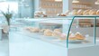 © Nazlykhan - Modern bakery display with assorted pastries in bright interior
