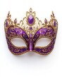© Татьяна Креминская - Elegant Mardi Gras Mask with Gold and Purple Design