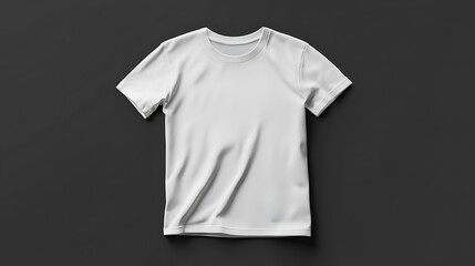 Floating white t-shirt mockup, transparent background