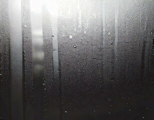 Wall Mural - closeup view capturing the intricate condensation of fog on a window glass surface, showcasing the d