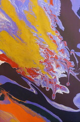 Wall Mural - Abstract acrylic backgrounds. Painting set. Contemporary art. 