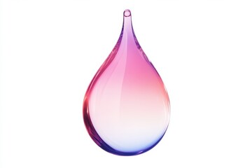 Aufkleber - Colorful glass drop shaped ornament with gradient hue hanging in bright lighting. Generative AI