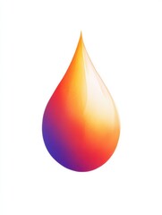 Aufkleber - Colorful liquid drop symbolizing creativity and imagination in design and art. Generative AI