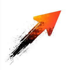 Poster - Colorful arrow design conveying upward movement and progress with a striking visual impact. Generative AI