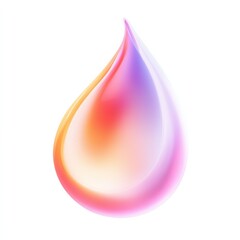 Leinwandbilder - Colorful teardrop design featuring soft gradients and vibrant hues creating a modern artistic effect. Generative AI