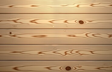 Fototapete - Light brown wooden planks create seamless texture background. Natural wood grain pattern on horizontal planks. Ideal for design projects, floor wall coverings, wood material applications. Warm,