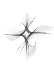 Leinwandbilder - Abstract black and white design featuring fluid shapes interweaving in a dynamic pattern. Generative AI