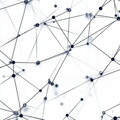 Leinwandbilder - Connecting lines and nodes illustrate complex network structure in abstract design. Generative AI