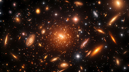 Wall Mural - cosmic background of stars and galaxies. a dark infinite universe with shining stars and constellati