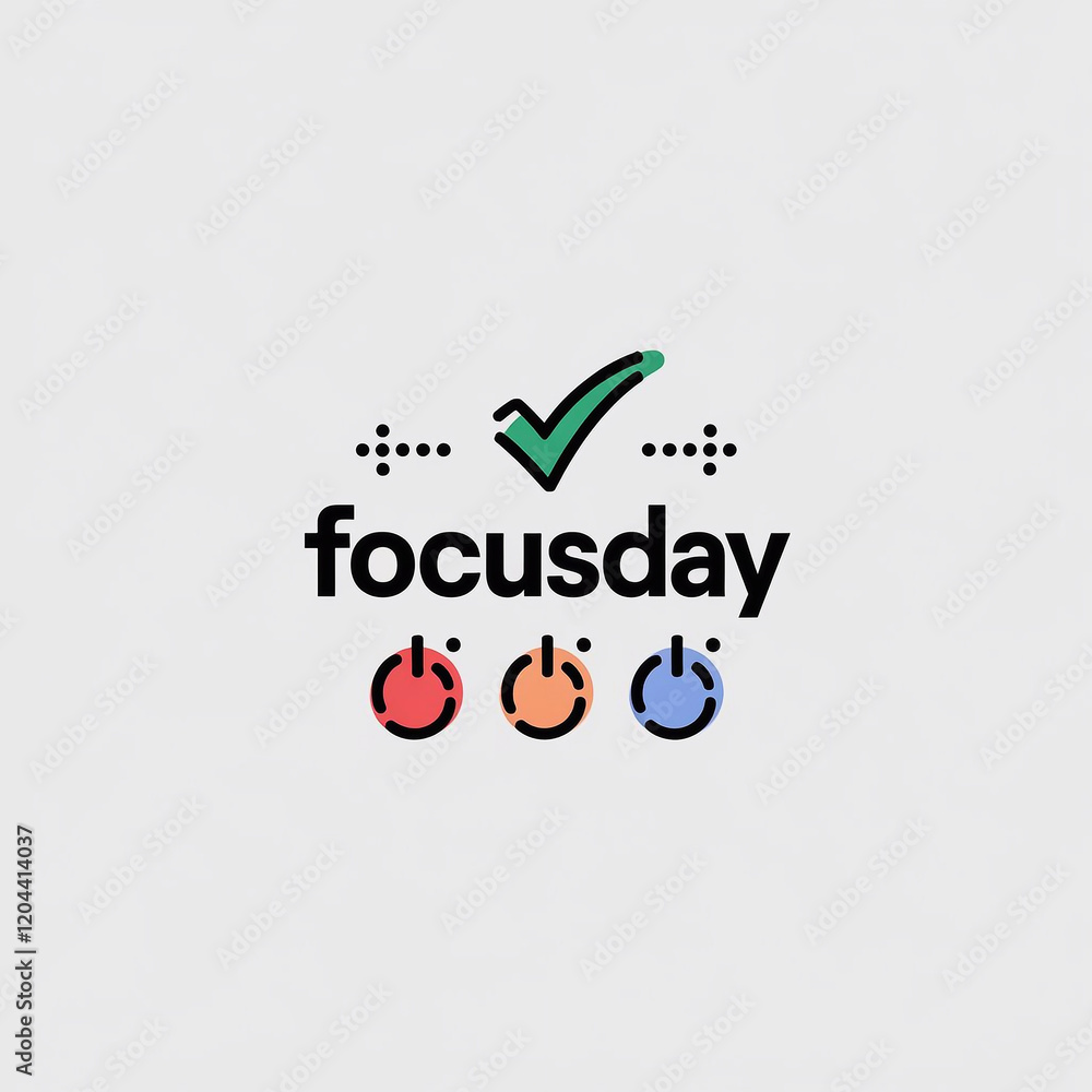 Create a bold yet minimalist app icon for ‘FocusDay’ that includes a ...