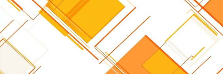 Leinwandbilder - Colorful abstract design featuring overlapping geometric shapes in warm tones created digitally for a modern aesthetic. Generative AI