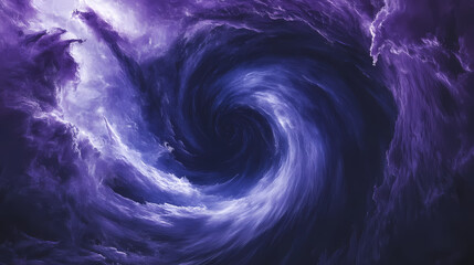 Wall Mural - tornado of swirling purple gas clouds against a deep blue black hole background, black hole, cosmic 