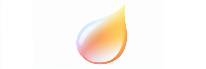 Leinwandbilder - Beautiful drop of liquid with a smooth surface reflecting light on a plain background. Generative AI