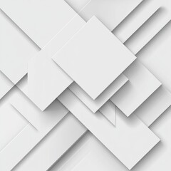 Fototapete - Layers of overlapping white geometric shapes creating a modern abstract design for various applications in art and design. Generative AI