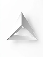 Poster - Modern geometric pyramid design in minimalist style on white background creating a strong visual impact. Generative AI