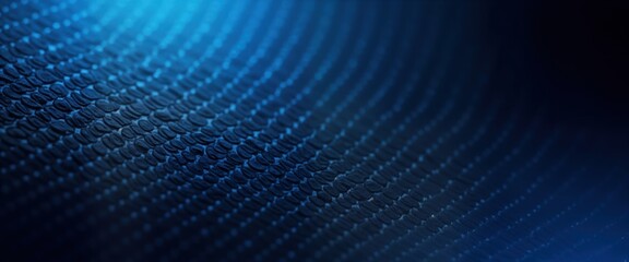 Fototapete - Abstract dark blue background with carbon fiber pattern. Futuristic texture design creates three-dimensional effect. Suggests tech concept digital illustration. Design suitable for presentation
