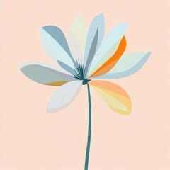 Poster - Vibrant floral design featuring abstract petals in soft colors against a gentle background. Generative AI