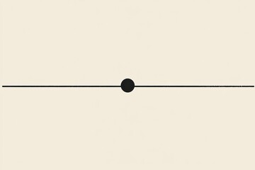 Leinwandbilder - Minimalist design featuring a horizontal line and a central dot against a light background. Generative AI