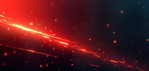 Poster - Abstract dynamic red, black background with bright light streaks. Energetic, stylish design. Modern wallpaper with vibrant colors. Futuristic, contemporary aesthetic. Ideal for tech, digital