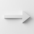 © Anat art - White right arrow on a clean, modern surface indicating direction or movement for signs and design elements. Generative AI