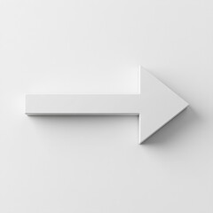 Aufkleber - White right arrow on a clean, modern surface indicating direction or movement for signs and design elements. Generative AI