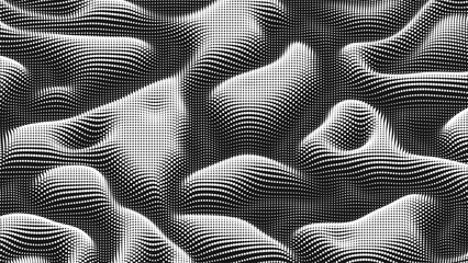 Wall Mural - point wave noise texture. abstract dot background. technological cyberspace background.