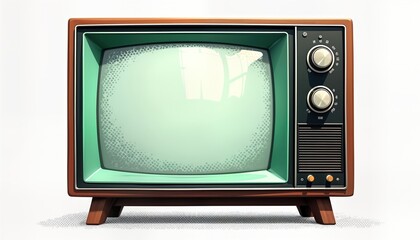 vintage television with halftone dot texture. retro tech display. retro style. simple, clean design.