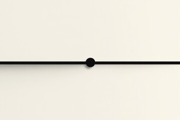 Leinwandbilder - Minimalist design features a thin black line with a centered circle against a neutral background in a modern setting. Generative AI