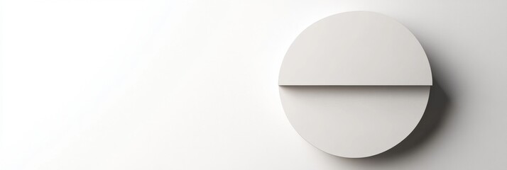 Aufkleber - Modern circular shelf design for minimalist interior decoration in contemporary living space. Generative AI