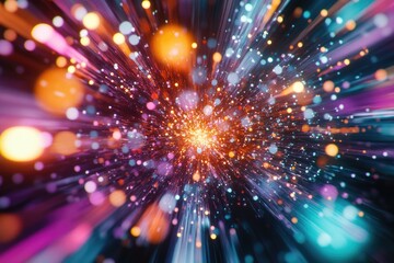 Wall Mural - a blurry image of a star burst