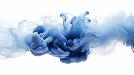 Wall Mural - A serene smoke blue texture, blending softly with the clean white backdrop for a calm and tranquil effect.