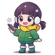 © Poco_a_Poco_Studio - A cartoon woman looking at smartphone
