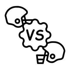 Poster - vs Line Icon