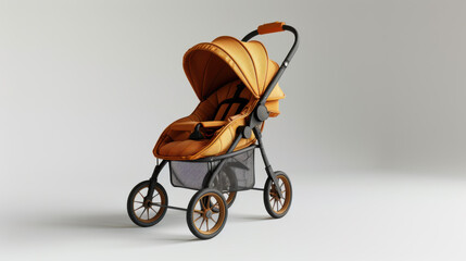 Comfortable ergonomic baby stroller with padded seat for easy strolls